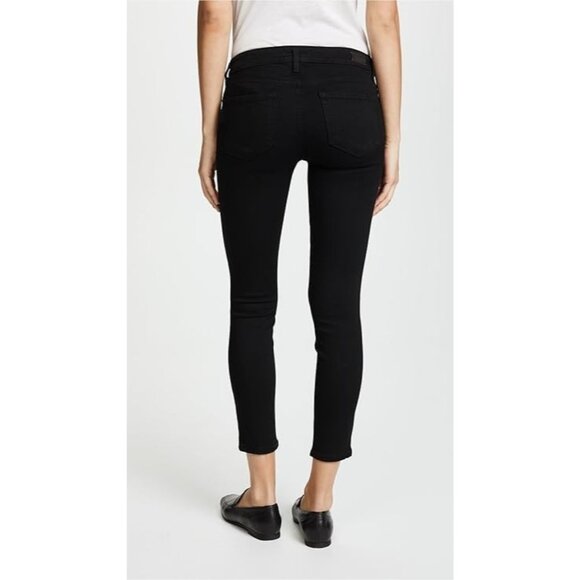 NWT Paige Verdugo Crop in Overdye Black Ultra Skinny Transcend Stretch Jeans 29 - Picture 9 of 9